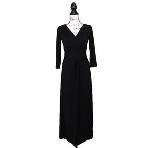 TADASHI Shoji V Neck Long Formal Gown Dress